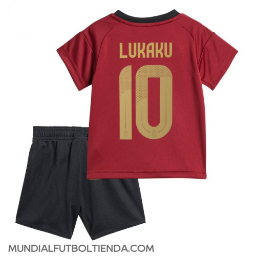 Camiseta Bélgica Romelu Lukaku #10 Primera Equipación Replica Eurocopa 2024 para niños mangas cortas (+ Pantalones cortos)